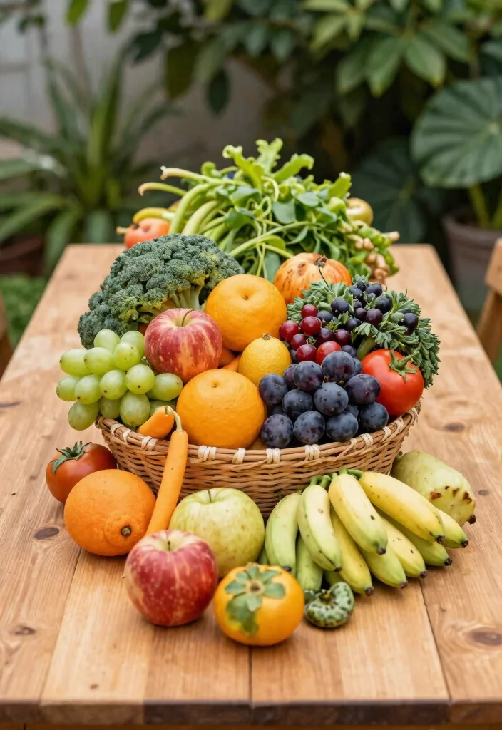 9 Elegant Patio Table Decor Ideas and Centerpiece Designs 6. Seasonal Fruits and Vegetables 0