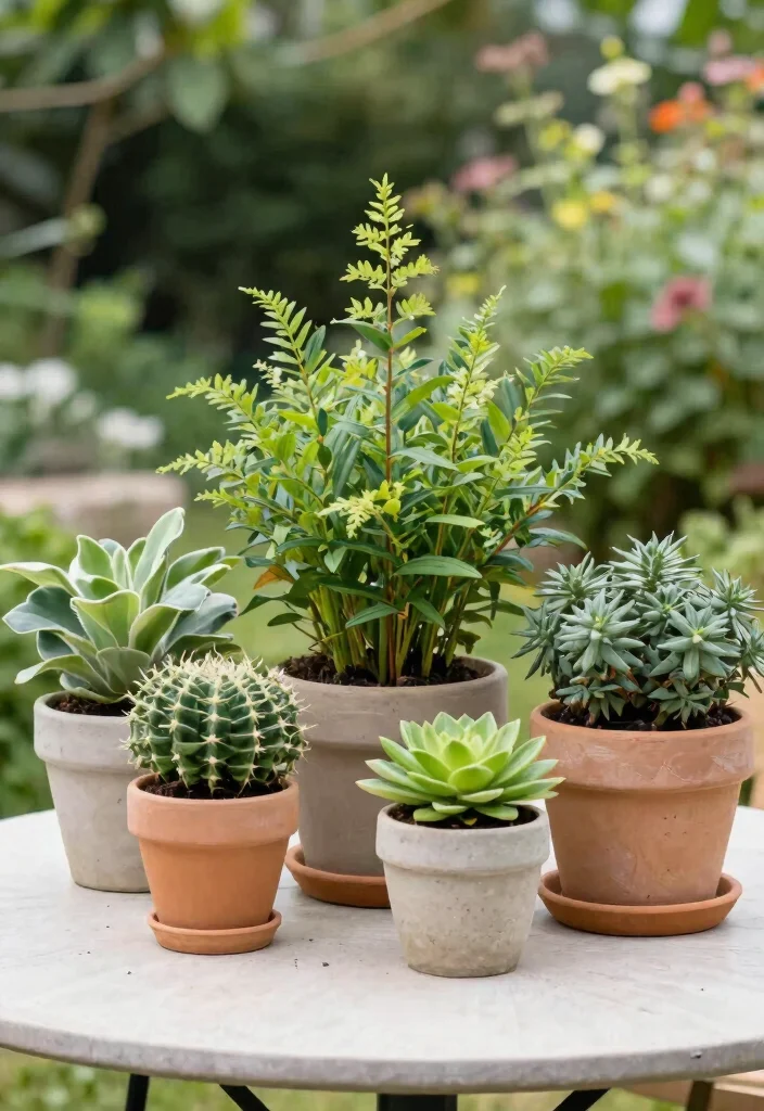 9 Elegant Patio Table Decor Ideas and Centerpiece Designs 7. Potted Plants as Table Decor 0