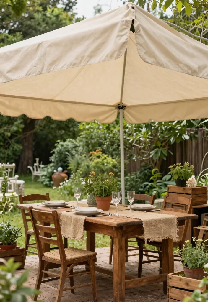 9 Nostalgic Vintage Awning Ideas with Retro Charm 4. Rustic Canvas Awnings for Vintage Appeal 0