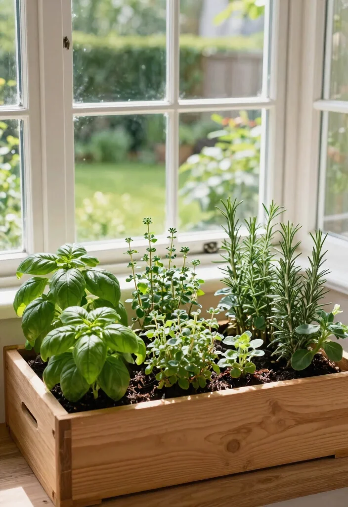 9 Stunning Bay Window Flower Box Ideas for Large Homes 7. Herb Garden Box 0