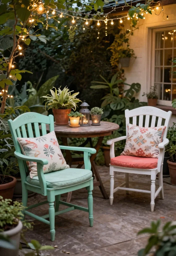 9 Unique Patio Decor Ideas with Antiques and Finds 1. Vintage Garden Chairs as Accents 0