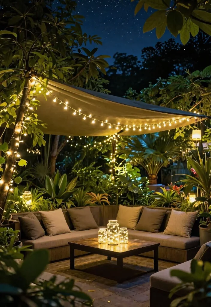 Enchanting Awning Lighting Ideas for Warm Evening Ambiance 3. Fairy Lights for Dreamy Effects 0