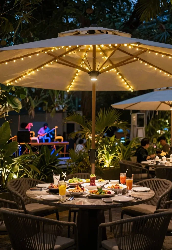 Enchanting Awning Lighting Ideas for Warm Evening Ambiance 7. Decorative Umbrella Lights for Fun Flair 0