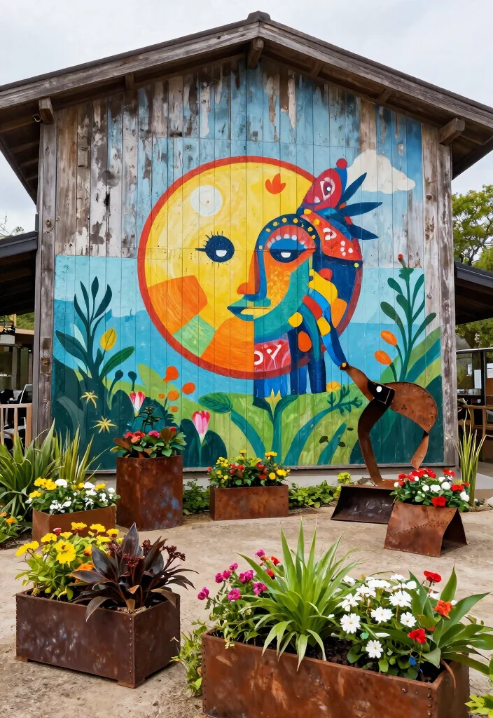 10 Best Chic Patio Decor Ideas for a Modern Backyard 8. Outdoor Art 0