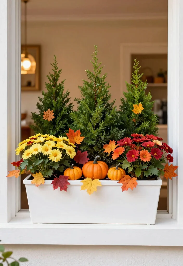10 Best Fall Window Planter Box Ideas for Autumn 10. Customizable Seasonal Themes 0