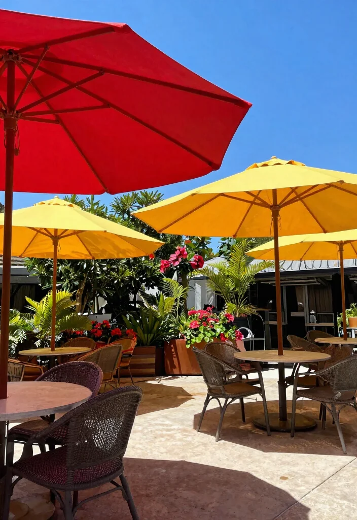 10 Efficient Outdoor Awning Ideas for Patio Shade Solutions 10. Umbrellas for Instant Shade 0