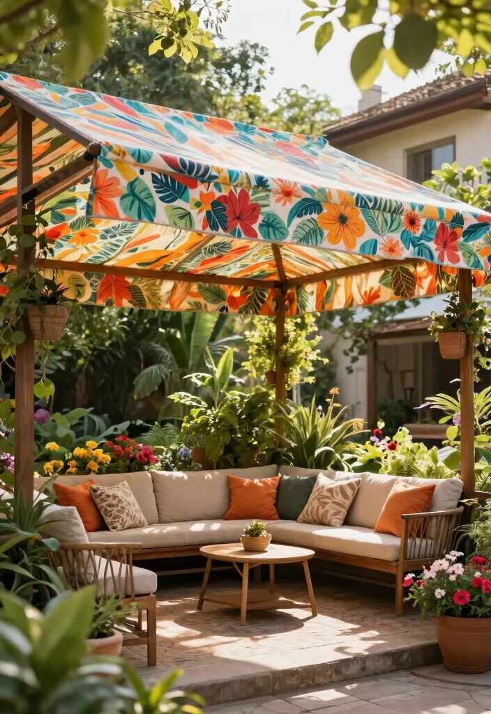 10 Efficient Outdoor Awning Ideas for Patio Shade Solutions 7. Fabric Awnings with Eco Friendly Materials 0