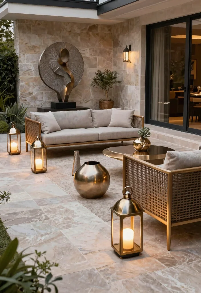 10 High End Luxury Patio Decor Inspiration for a Pro Look 8. Unique Decorative Accents 0
