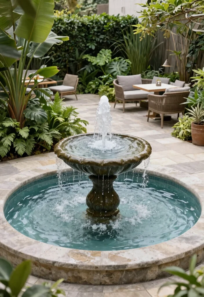 10 High End Luxury Patio Decor Inspiration for a Pro Look 9. Water Features for Serenity 0