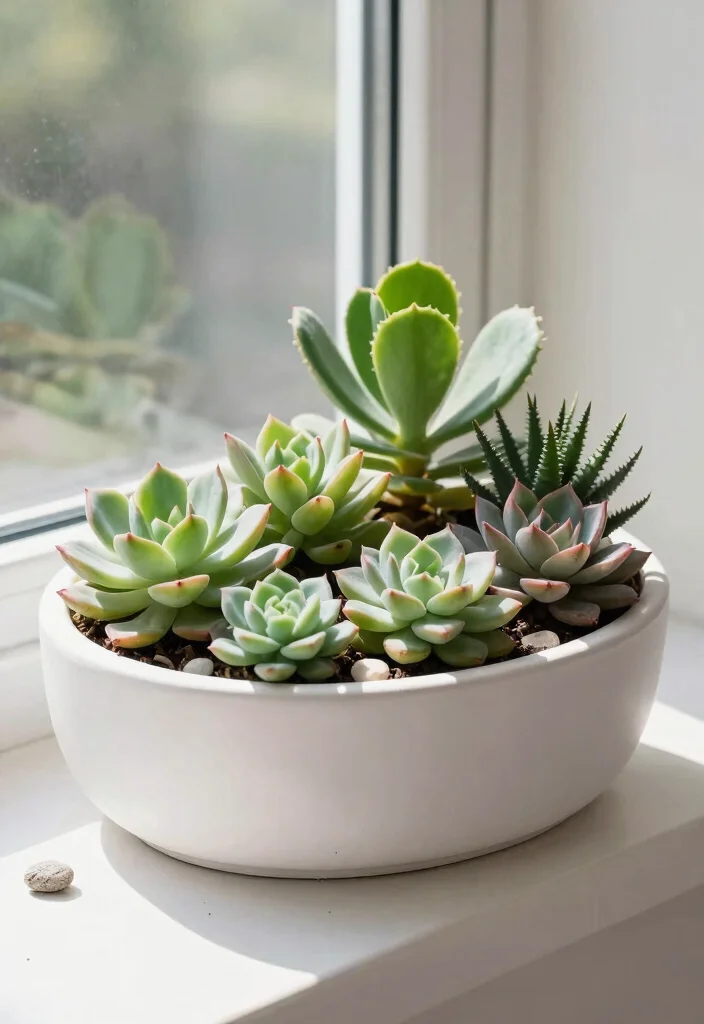 10 Lush Shade Planter Box Ideas for North Facing Windows 2. Stylish Succulent Arrangements 0