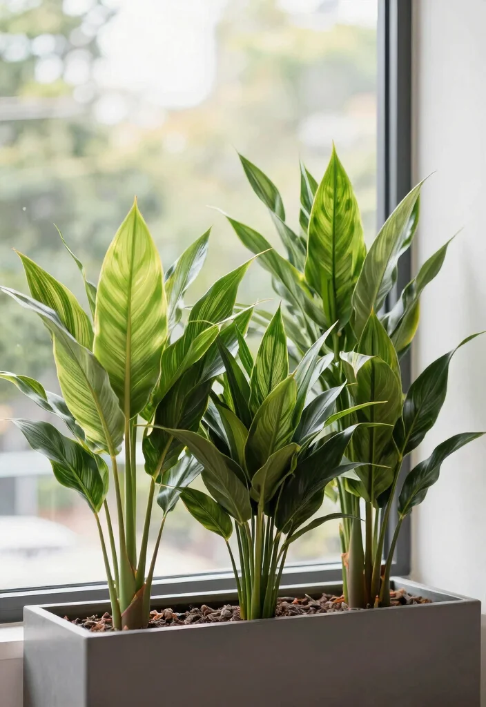 10 Lush Shade Planter Box Ideas for North Facing Windows 8. Delightful Dracaenas 0