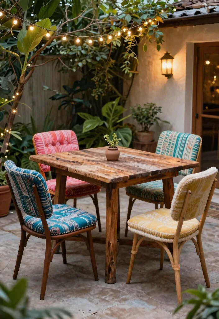 10 Refreshing Summer Patio Decor Ideas for Entertaining 2. Upcycled Furniture for a Unique Touch 0