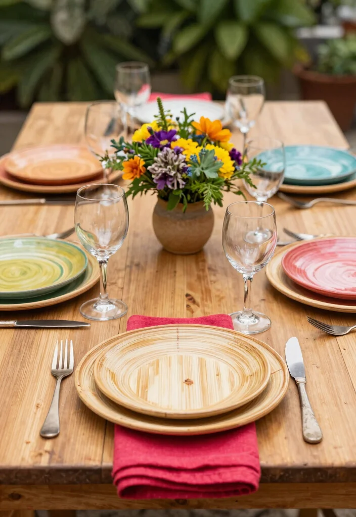 10 Refreshing Summer Patio Decor Ideas for Entertaining 4. Eco Friendly Tableware for Dining Delight 0