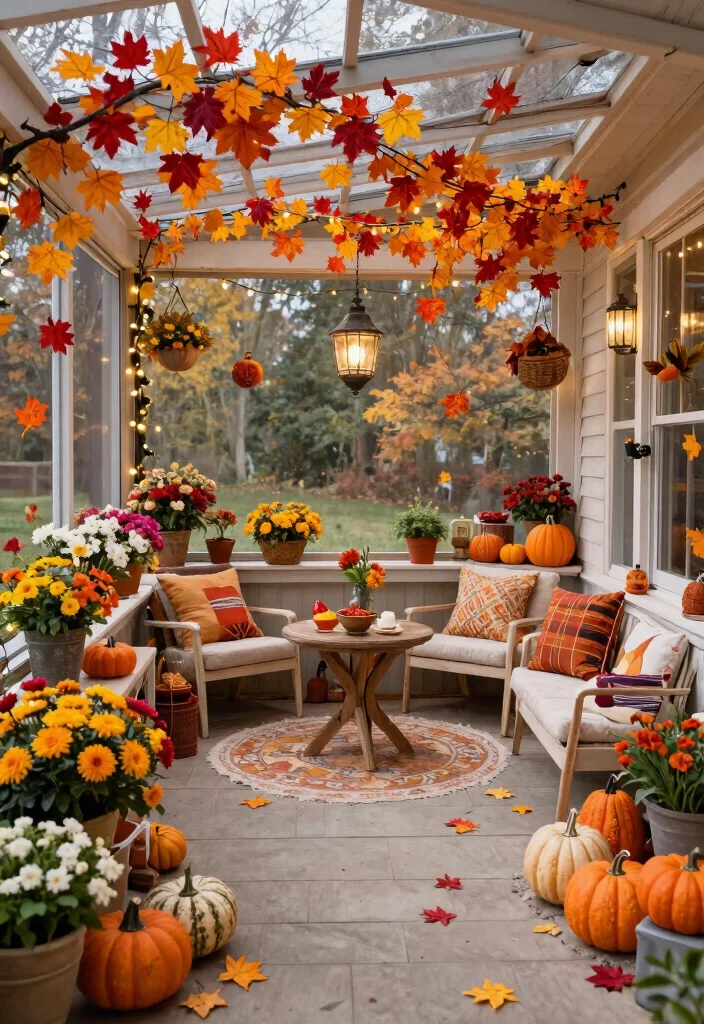 10 Serene Screened In Patio Ideas for Bug Free Living 10. Seasonal Seasonal Decor 0