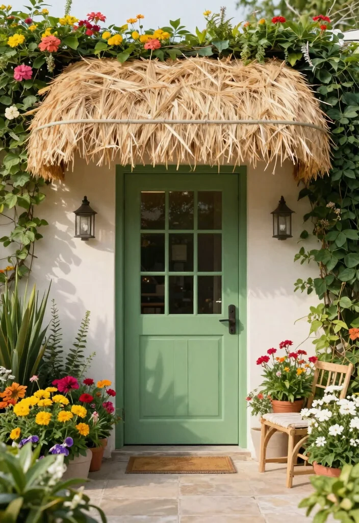 10 Stunning Front Door Awning Ideas for an Eco Friendly Entrance 8. Biodegradable Awnings for Eco Conscious Choices 0