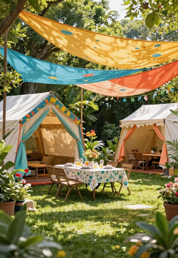 10 Stylish Deck Awning Ideas for a Functional Outdoor Space 3. Canopy Tents for Temporary Shade Solutions 0