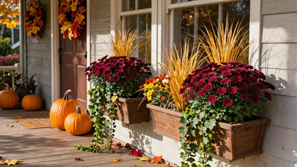 11 Best Fall Outdoor Window Box Ideas for Your Porch