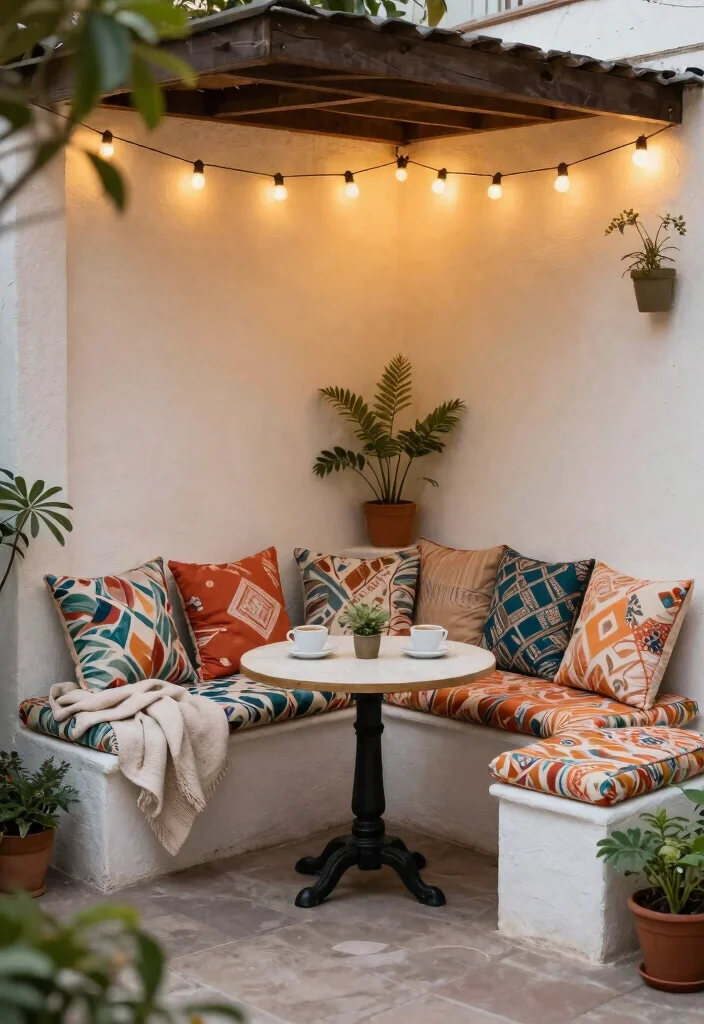 11 Best Patio Deck Ideas and Decor for Small Spaces 2. Cozy Nook with Built In Seating 0
