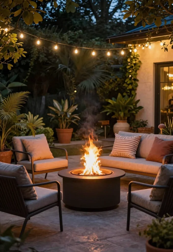 11 Best Patio Deck Ideas and Decor for Small Spaces 5. Compact Fire Pit for Ambiance 0