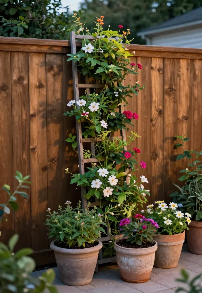 11 Best Patio Deck Ideas and Decor for Small Spaces 7. Vertical Trellis for Climbing Plants 0