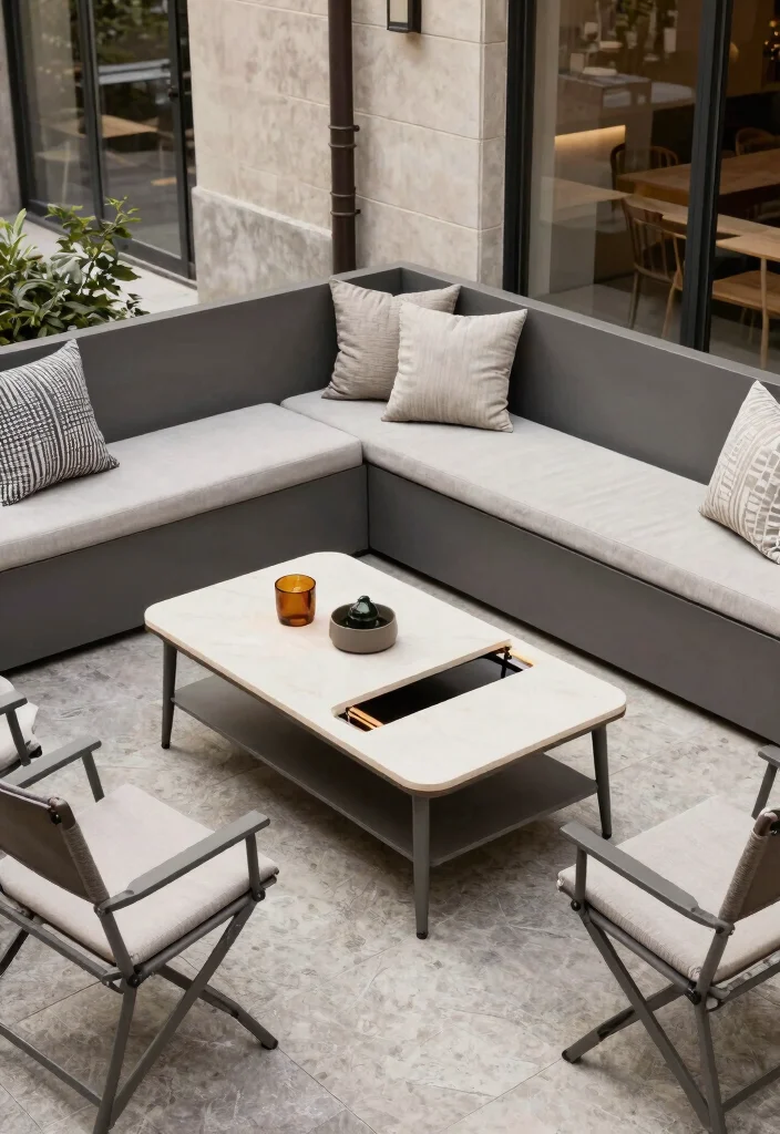11 Best Patio Seating Decor Ideas for Large Gatherings 7. Multi Functional Furniture 0