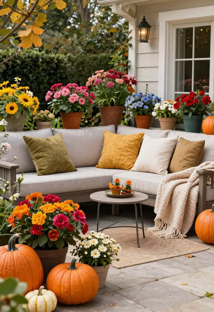 11 Best Patio Seating Decor Ideas for Large Gatherings 9. Seasonal Decor Themes 0