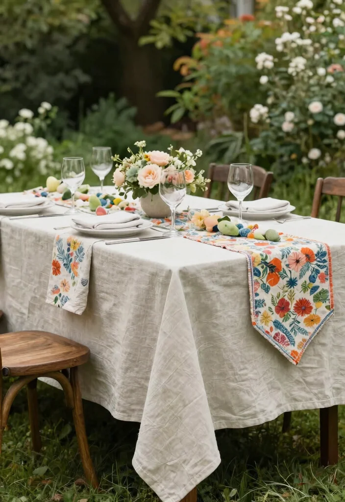 11 Elegant Patio Dining Decor Inspiration for Outdoor Meals 5. Elegant Linens 0