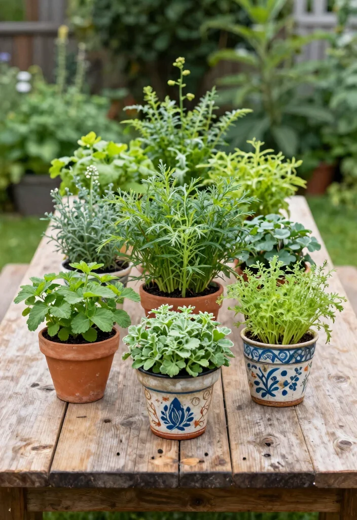 11 Elegant Patio Dining Decor Inspiration for Outdoor Meals 6. Herb and Vegetable Centerpieces 0