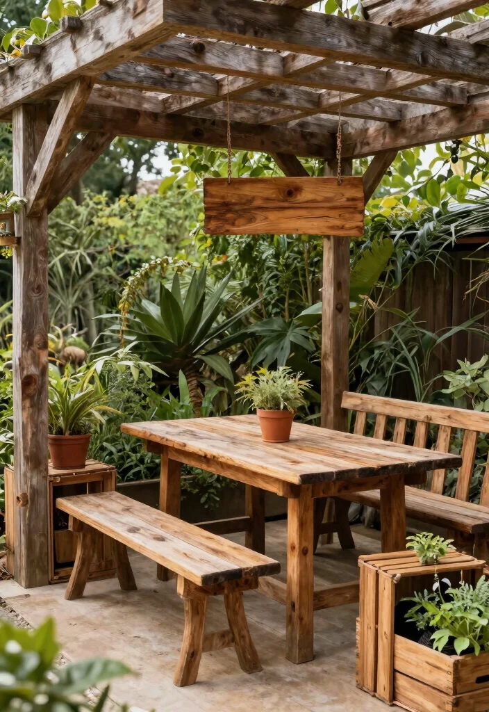 11 Magical Pergola Patio Decor Ideas You Will Love 4. Rustic Wood Accents 0