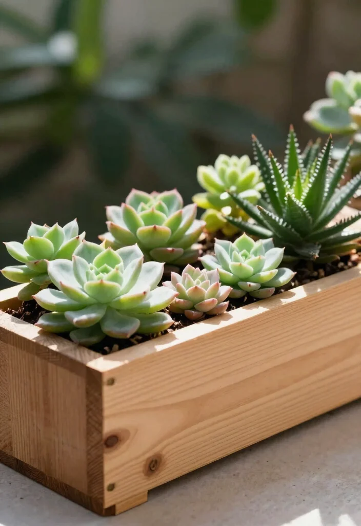 11 Modern Succulent Window Box Ideas for Low Maintenance 1. Minimalist Wooden Box 0