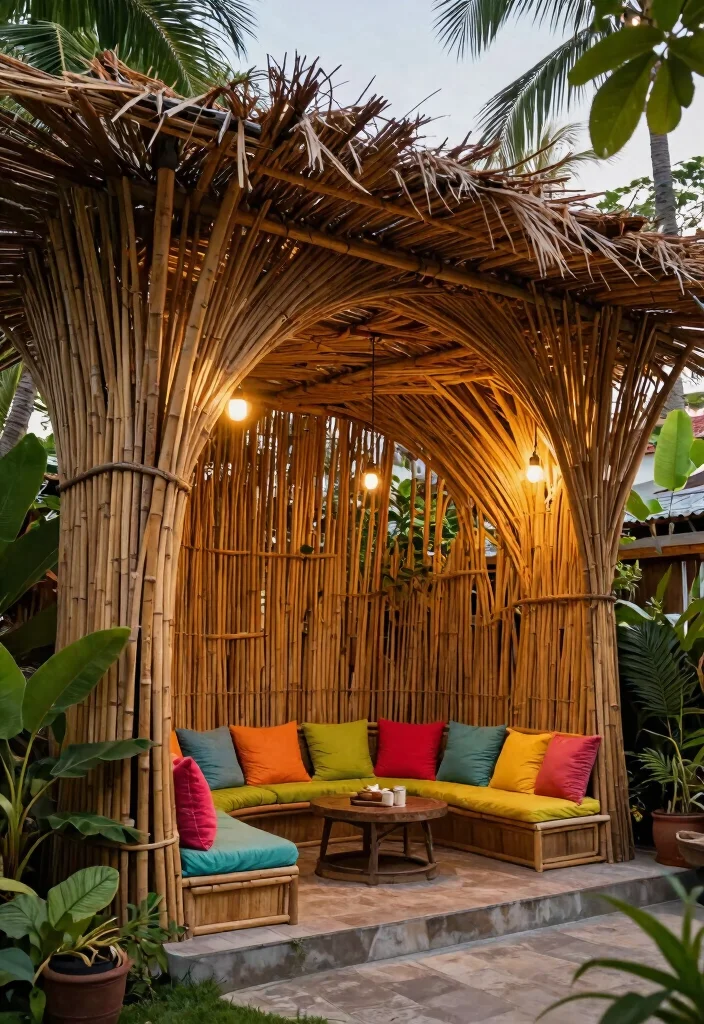 11 Practical DIY Awning Ideas for a Shady Backyard 5. Bamboo Canopy 0