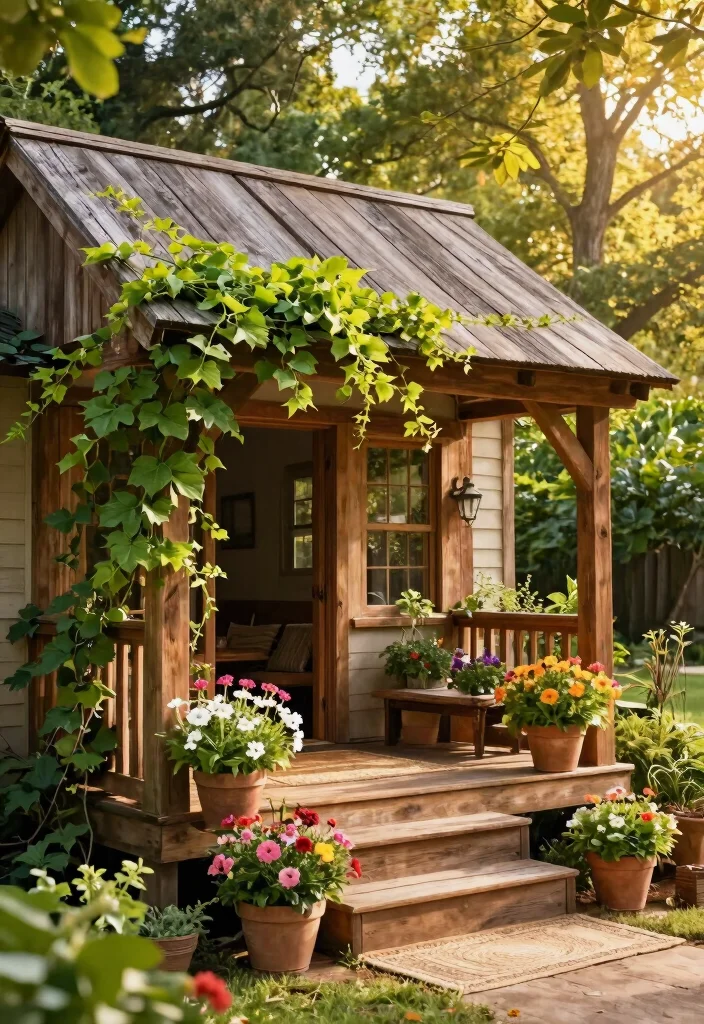 11 Welcoming Entry Awning Ideas for a Beautiful Home 1. Rustic Wooden Awning 0