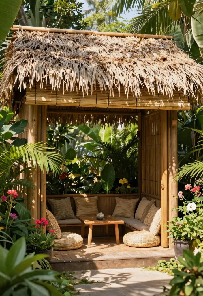 11 Welcoming Entry Awning Ideas for a Beautiful Home 8. Eco Friendly Bamboo Awning 0