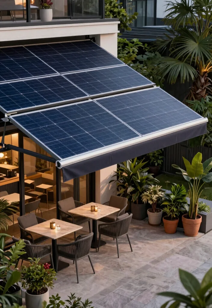 12 Best Awning Ideas to Enhance Your Outdoor Living 3. Solar Powered Awnings 0