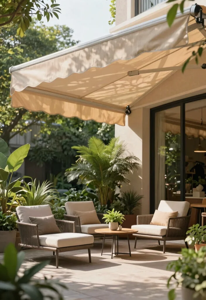 12 Best Awning Ideas to Enhance Your Outdoor Living 5. Retractable Awnings 0