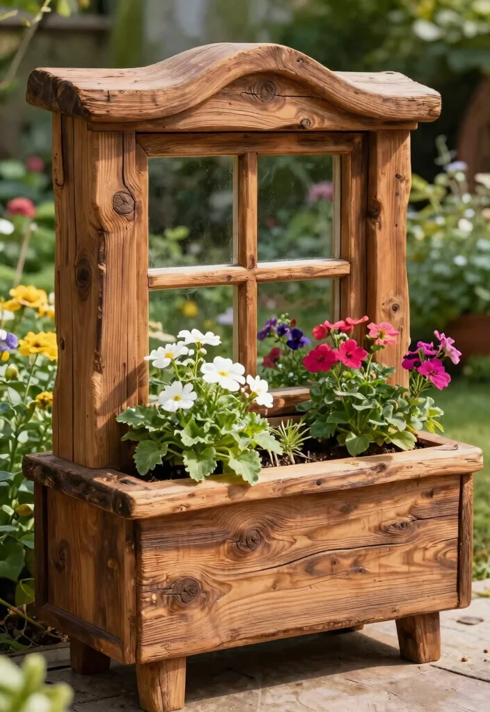 12 Best Creative Window Box Ideas You Havent Seen 11. Artistic Reclaimed Wood Design 0