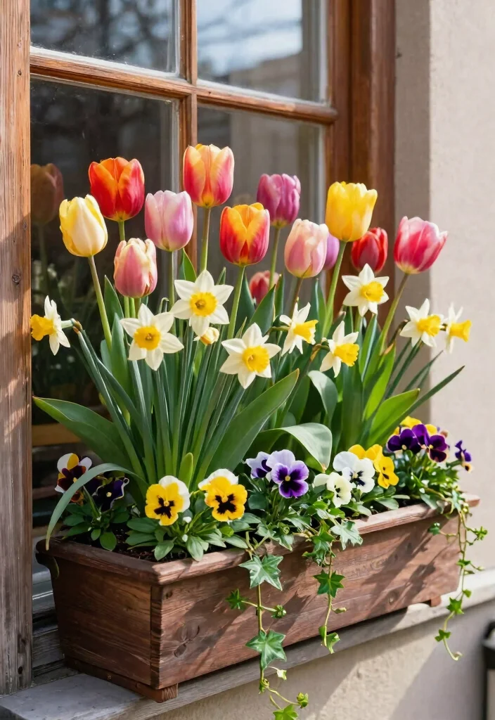 12 Creative Window Box Decorating Ideas by Season 1. Spring Awakening Floral Explosion 0