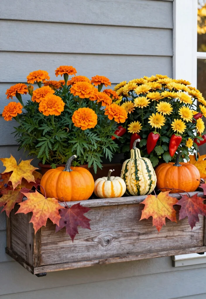 12 Creative Window Box Decorating Ideas by Season 3. Autumn Harvest Rustic Charm 0