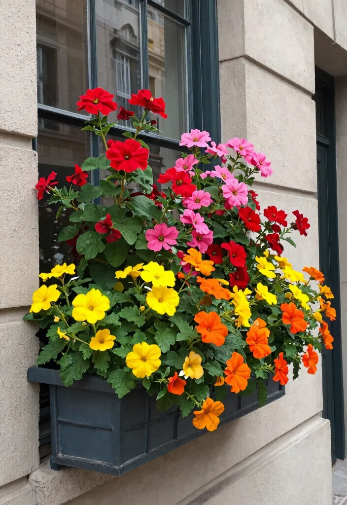 12 Creative Window Box Decorating Ideas by Season 7. Color Theory A Playful Palette 0