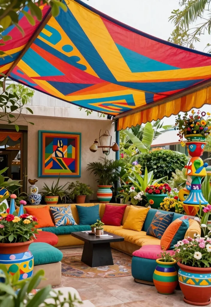 12 Enchanting Garden Awning Ideas for a Private Sanctuary 4. Artistic Canopy Awnings 0