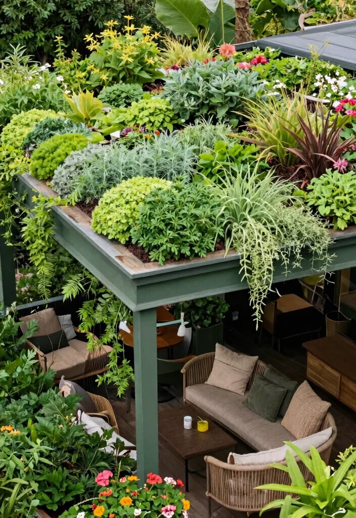 12 Enchanting Garden Awning Ideas for a Private Sanctuary 8. Green Roof Awnings for Sustainability 0