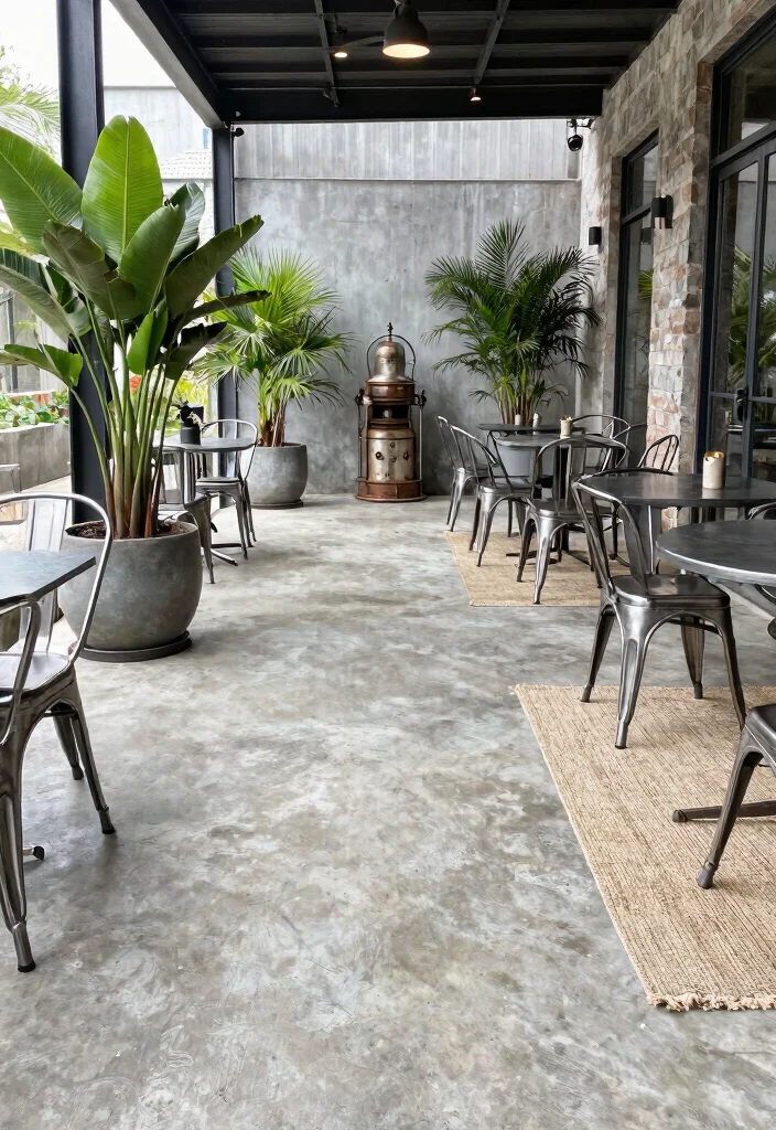 13 Contemporary Cement Patio Ideas and Decor Transformations 3. Industrial Elegance 0