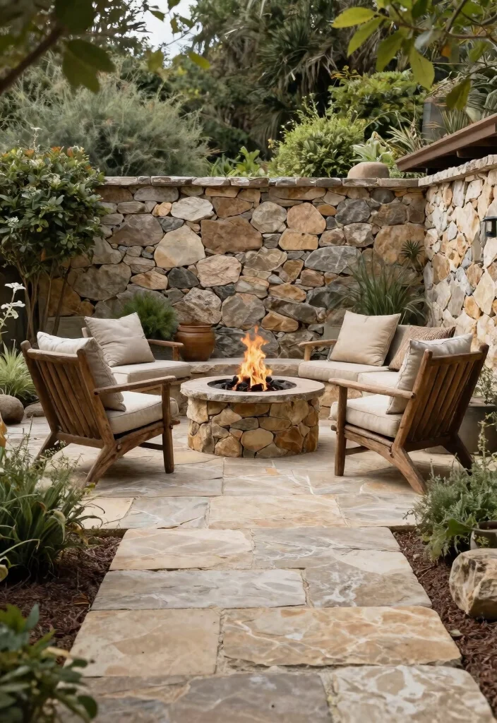 13 Timeless Rustic Patio Decor Ideas for a Farmhouse Vibe 7. Natural Stone Features 0