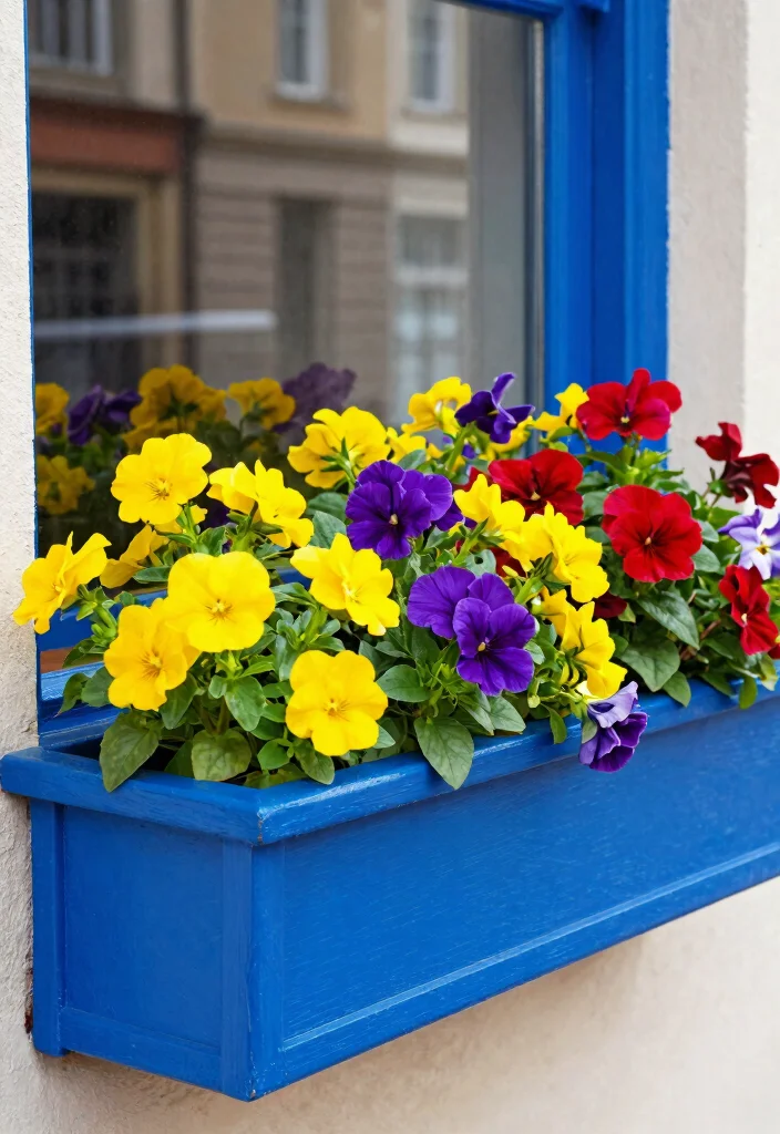 15 Amazing Window Box Design Photos for Your Home 6. Bold Color Combinations 0
