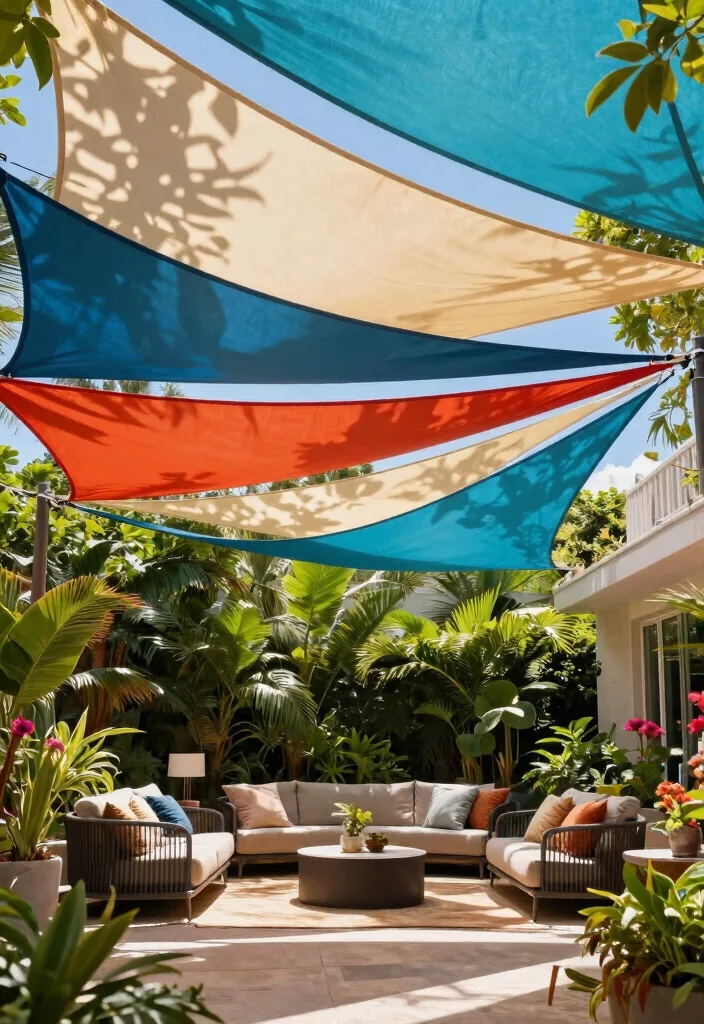 15 Beautiful Backyard Awning Ideas for Every Home Style 8. Shade Sails 0