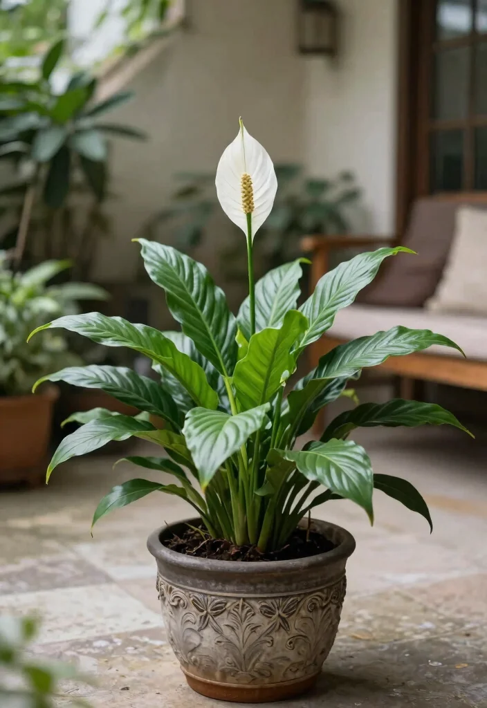 15 Best Plants for Patio Decor That Are Easy to Care For 4. Peace Lily 0