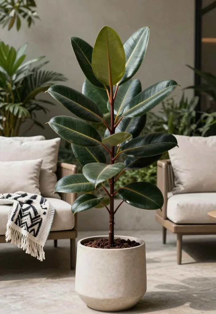 15 Best Plants for Patio Decor That Are Easy to Care For 8. Rubber Plant 0