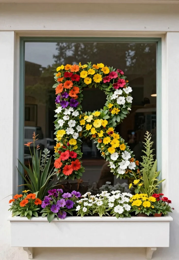 15 Most Colorful Window Box Ideas to Brighten Your Day 14. Window Box Wall Art 0