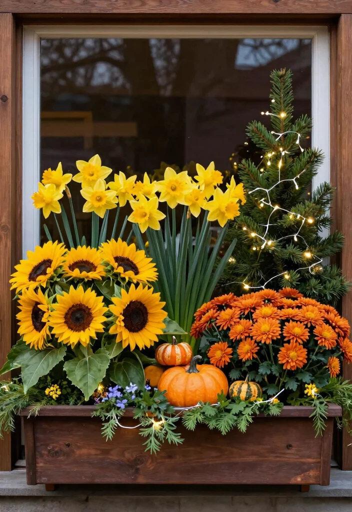 15 Most Colorful Window Box Ideas to Brighten Your Day 4. Seasonal Spectacle 0