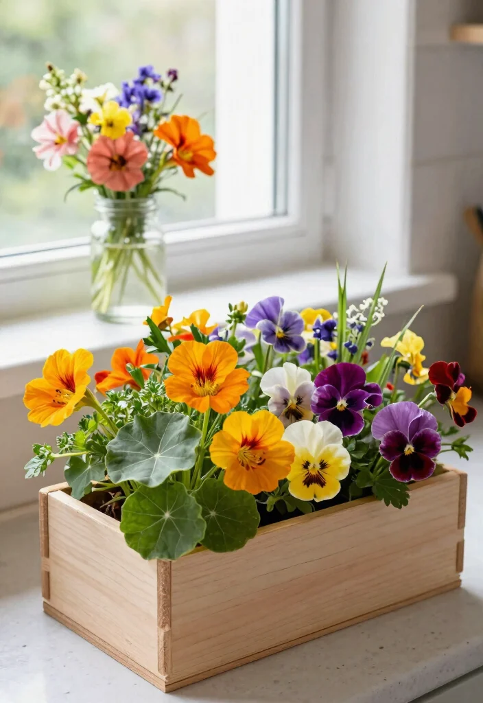 15 Stunning Window Flower Box Ideas for Instant Curb Appeal 12. Edible Flowers for a Unique Touch 0